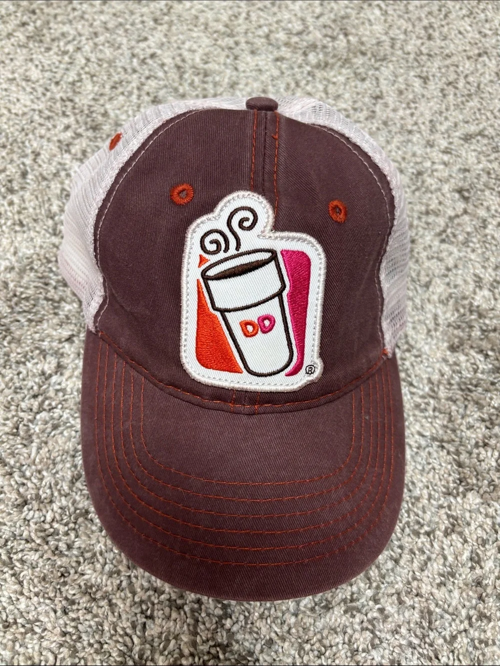 Unisex Dunkin Brown Mesh Trucker Hat